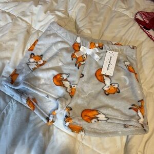 Urban Planet Gray Fox Print Pajama Shorts
